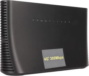 4G LTE Modem Router with SIM Card Slot, Portable WiFi Router, LTE Cat4, 300Mbps, SMA Antennas, WAN LAN Ports, Plug and Play, for Home Hotel Office (US Plug)