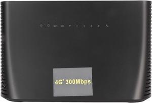 Unlocked 4G LTE Modem Router with SIM Card Slot, 300Mbps WiFi LAN WAN Voice Phone Port, 4G LTE CAT4 Router Support Up to 32 WiFi Users Support External Antenna (US)