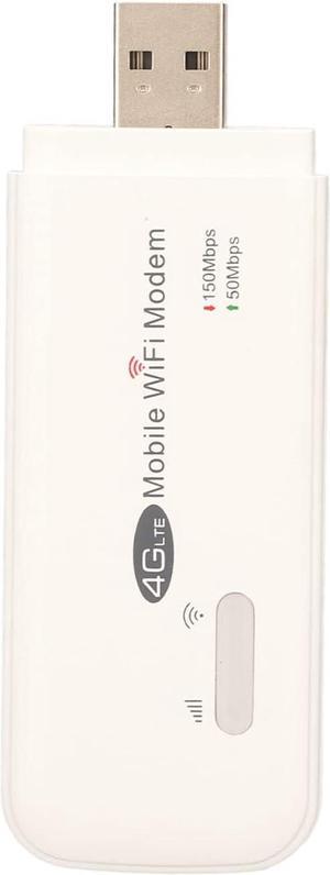 4G LTE Router, USB WiFi Modem Dongle with SIM Card Slot, 150Mbps High Speed Plug and Play for Phone PC Laptop Tablet, 10 Users Sharing, Wireless Network LTE Router
