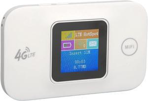 WiFi Router, 4G LTE Portable Mobile WiFi Router, Hotspot Wireless Internet Router with Card Slot, LED Display Support B1 B3 B5 B7 B8 B20 B38 B40, Up to 10 Devices for Travel Home