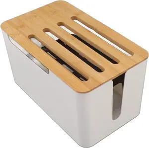 Router Storage Box, Eco Tidy Organization WiFi Router Organizer, Living Room Bamboo Plastic Wireless Router Storage Box Router Box Hider