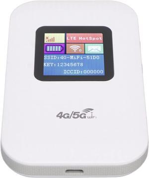 Jopwkuin 4G WiFi Router, Wireless LTE Router SIM Slot Portable for Phone