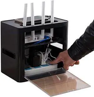 KOAIUS Router Storage Box,2 Tiers Set-top Box Supports WiFi Router Bracket Set-top Router Storage Box Home and Office WiFi Router Adjustable Cable Box Games Consoles, TV Accessories Routers (Color :