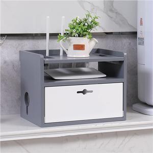 WiFi Wireless Router Storage Box Wooden Router Storage Box Multi-Function Cable Management Box Large Storage Wires Keeper Holder to Hide Wires & Power Strips Modem Router Holder Hider (Color : D)
