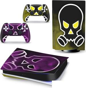 Controller Sticker Decal Skin for PS 5 Disk Edition Console and 2 Controllers Vinyl Cover Skins Wraps for PS5 Disc Version 42057 Anti Scratch Bubble Free