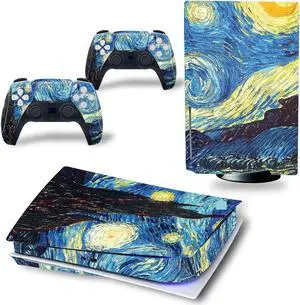 FXCON for PS5 Skin Disc Edition Anime Console and Controller Vinyl Cover Skins Wraps for PS5 Disc Version(5698) Bubble Free (Color : 4)