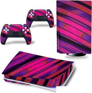 Controller Sticker Decal Skin for PS 5 Disk Edition Console and 2 Controllers Vinyl Cover Skins Wraps for PS5 Disc Version 28220 Anti Scratch Bubble Free
