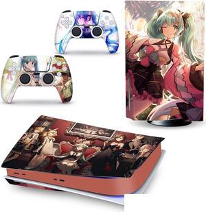 Controller Sticker Decal Skin for PS 5 Disk Edition Console and 2 Controllers Vinyl Cover Skins Wraps for PS5 Disc Version 09060 Anti Scratch Bubble Free