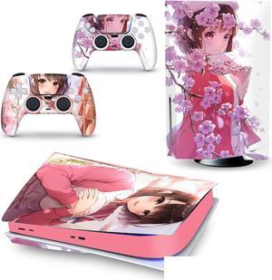 Controller Sticker Decal Skin for PS 5 Disk Edition Console and 2 Controllers Vinyl Cover Skins Wraps for PS5 Disc Version 52619 Anti Scratch Bubble Free