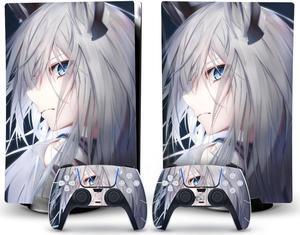 FXCON Decal Skin for PS 5 Disk Edition Console and 2 Controllers Vinyl Cover Skins Wraps for PS5 Disc Version 45051 Bubble Free