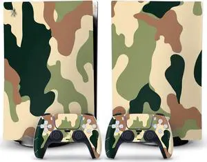 LEEWEE Decal Skin for PS 5 Disk Edition Console and 2 Controllers Vinyl Cover Skins Wraps for PS5 Disc Version 38224 No Foaming