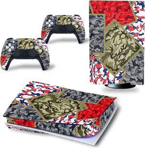 FXCON for PS5 Skin Disc Edition Anime Console and Controller Vinyl Cover Skins Wraps for PS5 Disc Version(0183) Bubble Free (Color : 2)