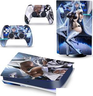 FXCON Decal Skin for PS 5 Disk Edition Console and 2 Controllers Vinyl Cover Skins Wraps for PS5 Disc Version 52740 Bubble Free