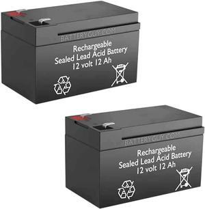 BatteryGuy PS1100 / 1100PS (Tower/RM) Replacement 12V 12Ah SLA Battery Brand Equivalent (Rechargeable, High Rate) - Qty of 2