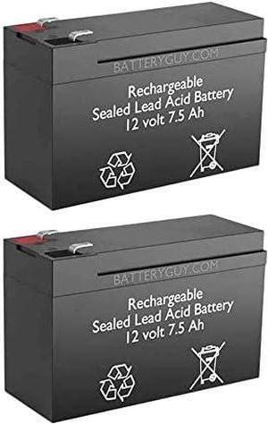 BatteryGuy Enhanced Series ES1500C-RM Replacement 12V 7.5Ah SLA Batteries Brand Equivalent (Rechargeable, High Rate) - Qty of 2