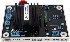 Automatic Voltage Regulator Brushless Generator AVR Alternator Excitation 95132VAC 190264VAC EA460 LED Indicator Over Voltage Protection ABS Material Stable Structure