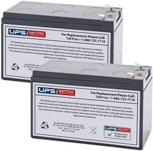 Set of 2 - Homelite HM20P5E Battery - Replacement UB1270 Universal Sealed Lead Acid Battery (12V, 7Ah, 7000mAh, F2 Terminal, AGM, SLA)
