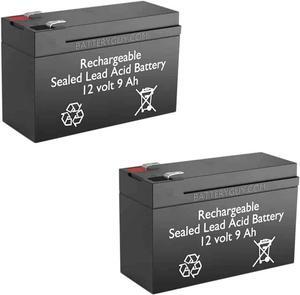 BatteryGuy PW5115 1000i USB Replacement 12V 9Ah SLA Batteries Brand Equivalent (Rechargeable, High Rate) - Qty of 2