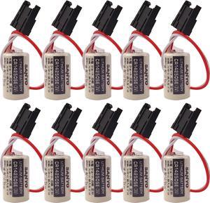 DCYNXC ( 10Pcs CR14250SE 1/2AA 3V for Sanyo PLC Battery 1747-BA Backup Power Supply