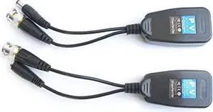 HD-CVI/TVI/AHD Passive Video Balun with Power Connector and RJ45 CAT5 Data Transmitter (6-Pairs)