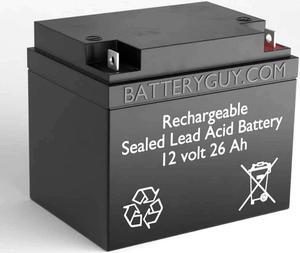 BatteryGuy 2026C UPS Replacement 12V 26Ah SLA Battery Brand Equivalent (Rechargeable) - Qty of 1