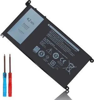 42Wh WDX0R WDXOR Battery for Dell Inspiron 15 5565 5567 5568 5570 5578 7560 7570 7569 7579 13 7368 7378 7375 5368 5378 5379 17 5765 5767 5770 3CRH3 T2JX4 FC92N CYMGM P69G P69G001 P58F P58F001 P75F