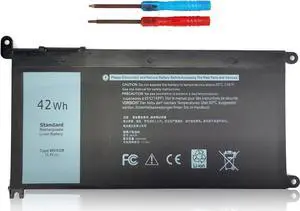 WDX0R WDXOR Laptop Battery for Dell Inspiron 15 5568 5578 5378 7579 7569 5565 7570 7560 5570 5579 5567 7573 P58F 17 5767 5765 5770 13 5368 7378 7368 5379 14 7460 3CRH3 FC92N T2JX4 CYMGM -42Wh/11.4V