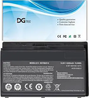 New W370BAT-8 Laptop Battery for Clevo W350ET W350ETQ W355STQ Schenker XMG A503 A522 A722 Sager NP6350 6370 7358 Gigabyte P2742 Hasee K650S K660E6-87-W370S 6-87-W37ES 6-87-W37SS (14.8V 76.96Wh)