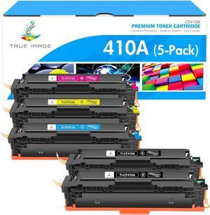 TRUE IMAGE Compatible 410A 410X Toner Cartridge Replacement  410A 410X  Color Pro MFP M477fnw M477fdw M477fdn M452dw M452nw M452dn M477 Toner Printer (Black Cyan Yellow Magenta, 5-Pack)