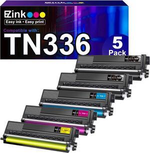 E-Z Ink (TM) Compatible Toner Cartridge Replacement for Brother TN336 TN-336 TN331 TN315 Compatible with MFC-L8850CDW MFC-L8600CDW HL-L8350CDW HL-4150CDN MFC-9970CDW (2BK 1C 1M 1Y, 5 Pack)
