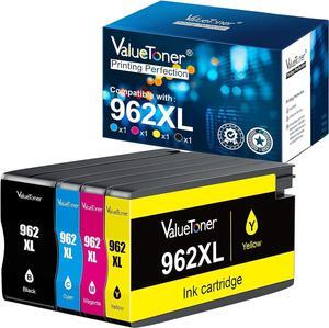Valuetoner 962xl Ink Cartridges Combo Pack Remanufactured Ink Cartridge Replacement  962XL 962 Ink for OfficeJet Pro 9015 9025 9018 9010 9012 9020 9022 9026 9027 9028 Printer (4 Pack)