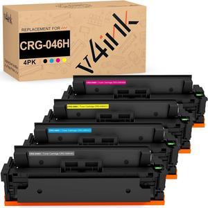 v4ink 046H Compatible Toner Cartridge Replacement   046 046H Toner Cartridge High Yield Set   ImageClass MF731Cdw MF733Cdw MF735Cdw LBP653Cdw LBP654Cdw 4-Pack (4PK CRG046H)