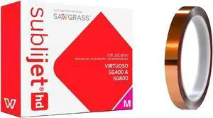 Sawgrass SUBLIJET HD Sublimation Ink SG400 and SG800, Magenta Regular Capacity Cartridge - Bundle with 1 roll of SUBLIMAX Brand Heat Tape Size 1/2" x 100 feet