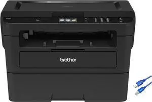 Brother Compact Monochrome Laser Wireless All-in-One Printer HL-L2395DW, Flatbed Copy & Scan, Auto Duplex Printing, 2.7" Color LCD touchscreen Display, 36 ppm, Cloud-Based Printing & Scanning+GM Cable