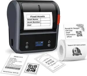 Label Maker Machine, B3S Thermal Label Maker, Upgrade 3Inch Thermal Label Printer, Portable Label Maker with 1Pack 70x40mm Label, Bluetooth Label Makers for Clothing, Barcode & Small Business