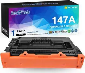 INK E-SALE [with Chip] Compatible Toner Cartridge Replacement for HP 147A W1470A Toner (Black 1-Pack) for HP Enterprise M610dn M611x M612dn MFP M634z M635fht M636fh Printer Toner Indicates Ink Level