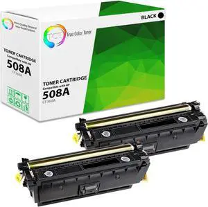 TCT 508A Black Toner Cartridge 2 Pack - Compatible Replacement for HP 508A CF360A Black Works with HP Laserjet Enterprise M552 M553 M577 Printers (6,000 Pages)