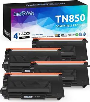 INK E-SALE TN850 Toner Cartridge Compatible Replacement for Brother TN850 TN820 Toner Cartridge for Brother DCP-L5650DN HL-L6200DW HL-L6400DWT MFC-L6750DW MFC-L6800DW MFC-L6900DW (4-Pack Black)