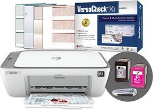 VersaCheck HP DeskJet 2755 MXE MICR All-in-One Printer Presto Printing Software Bundle White