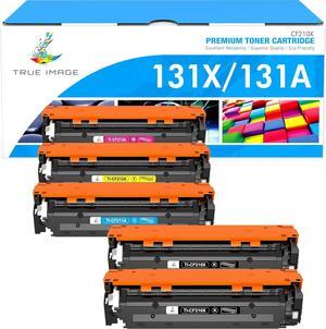 TRUE IMAGE Compatible Toner Cartridge Replacement  131A 131X Pro 200 Color M251nw M251n MFP M276nw M276n CF210X CF210A CF211A CF212A CF213A Printer (Black Cyan Yellow Magenta, 5-Pack)