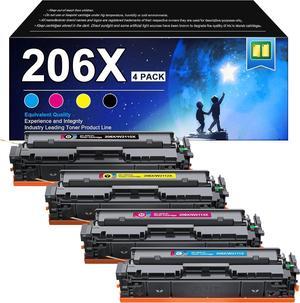 (High Yield 206X 206A Toner Cartridges 4 Pack | Toner Cartridge Replacement  206X 206A Compatible with HP Color Laserjet Pro MFP M283fdw M283cdw M255dw, MFP M283 M255 Series | W2110X