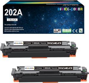 202A Black Toner Cartridge Replacement  202A CF500A Works with Color Laserjet Pro M254dw; Color Laserjet Pro MFP M281cdw, M281fdw Printer Ink (2-Pack)