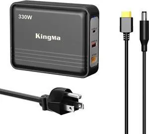 330W GaN PD 3.0 Fast Charger with XT60 Port (20V/16.5A) for Dell G16, G15, G7, Alienware m16, m18, X51-3-Port Laptop Charger Adapter for Gaming, Engineering & Workstation Laptops