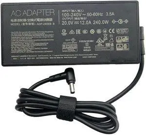 Original 240W ADP-240EB B 20V 12A AC Adapter Power Supply Compatible for  ROG 15 GX550LXS RTX2080 S15 S17 G15 G513 GX550LXS RTX2080 G733QM G733QR G733QS G733QSA RTX2080 Laptop Charger Power Cord