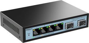 6 Port 2.5G Easy Web Managed Switch, 4 x 2.5G Base-T Ports, 2 x 10G SFP+, Static Aggregation,QoS/VLAN/IGMP, 2.5Gb Network Homelab Switch