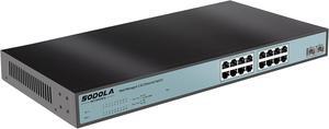 16 Port 2.5G Web Managed Switch,16 x 2.5G Base-T Ports, 2 x 10G SFP+, Link Aggregation/QoS/VLAN/IGMP,1U Mounted 2.5Gb Network Switch