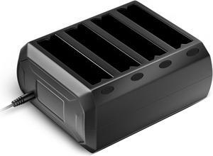 4-Slot Battery Charging Cradle Kit for Zebra TC77 TC70 TC72 TC75 TC70x TC75x TC700K TC77HL Barcode Scanners | Compatible with BT-000318 Battery - Charger Station with Adapter SAC-TC7X-4BTYC1
