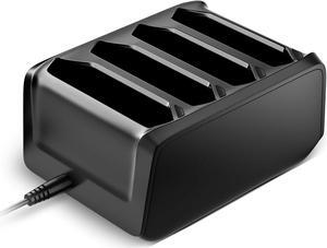 4-Slot Battery Charger SAC-TC7X-4BTYC1 for Zebra Barcode Scanners TC77 TC70 TC75 TC72 TC70x TC75x TC700K TC77HL TC720L - Power Adapter Included with Battery Charging Cradle