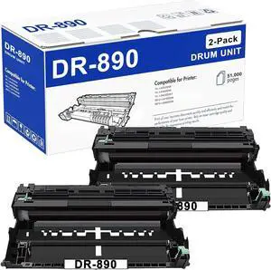 DR890 Drum Unit (Not Toner) Replacement for Brother DR 890 DR-890 Drum High Yield to Use with HL-L6250DW HL-L6400DW HL-L6400DWT MFC-L6750DW MFC-L6900DW Printer Black 2 Pack