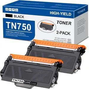 Ennovor TN750 Toner for TN720 TN-720 TN 750 Toner - Replacement for TN-750 High-Yield Black Toner Cartridge MFC-8810DW HL-5470DW MFC-8710DW MFC-8510DN HL-6180DW MFC-8910DW HL-5450DN Printer, 2-Pack